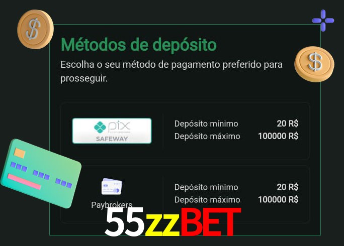 O cassino 55zzbet oferece uma grande variedade de métodos de pagamento